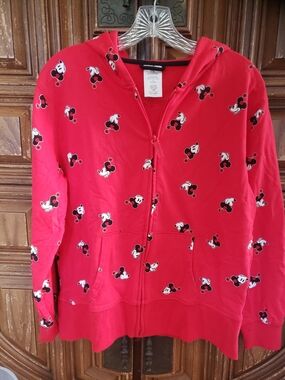 Red Minnie Mouse Zip-Up Hoodie